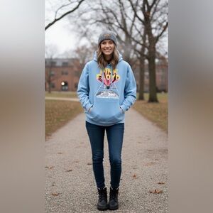 NWT- Pink Floyd Light Blue Graphic Hoodie